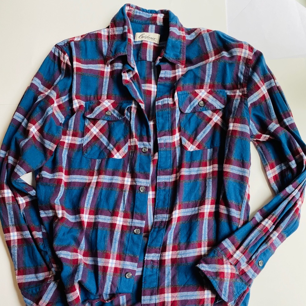 California Shirt Co. Button Down Plaid Shirt
